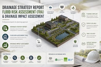 prepare drainage strategy report and impact assessment flood risk assessment