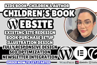 children book website design, children author website, kids book website