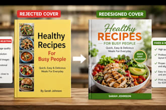 fix modify and redesign your rejected amazon kdp cookbook cover