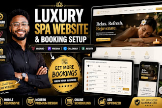 design spa website, beauty salon website, vagaro booking setup and booking page