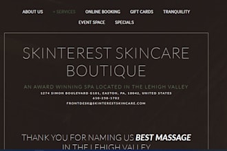 design a modern salon spa and beauty website that gets bookings
