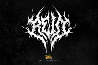 design a melodic death metal band logo