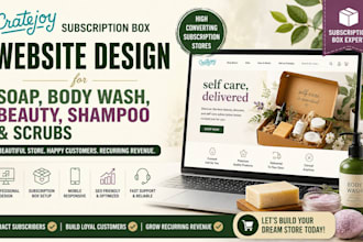 design cratejoy subscription box soap bodywash beauty shampoo scrubs website