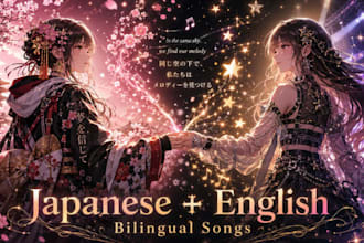 write japanese english bilingual lyrics for anime and jpop songs