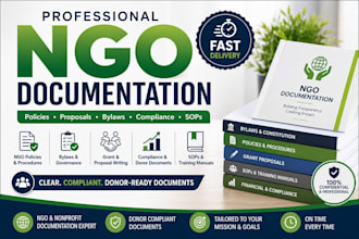 write professional ngo proposals, sops, and nonprofit documents