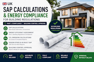 provide UK sap calculations and energy compliance for building regulation