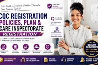 do cqc registration policies, business plan and care inspectorate registration