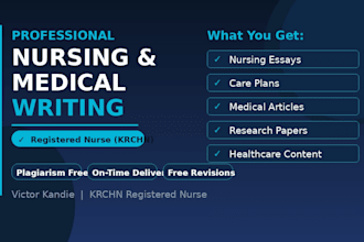 write nursing, healthcare, and medical articles and blogs