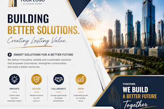 design a clean minimalist flyer for your business