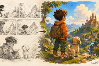 create professional illustrator  storyboard  character design specialist