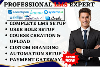 setup learnupon digitalchalk braincert kannu skilljar  cards mastera systemeio