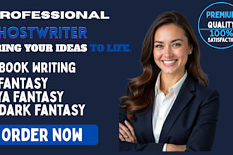ghostwrite a fantasy romance or love novel