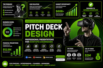 design pitch deck presentation, business investors, startups