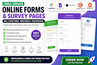 design online form jotform, google form, typeform cognito form, online survey