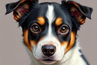 do amazing digital pet portrait painting such as cat, dog, other animal
