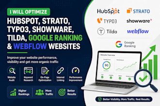 optimize hubspot strato typo3 showware tilda google ranking webflow SEO