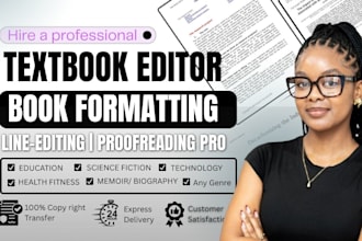 do standard textbook layout formatting, kdp paperback ebook manuscript editor