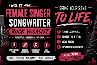 sing female rock singer female singer songwriter vocalist