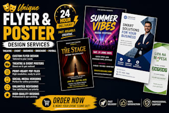 create unique theatre poster flyer event design brochure or playbills in 24 hrs
