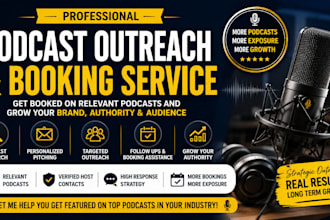 do PR outreach to help founders, coaches, and experts get invited on podcasts
