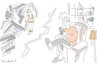 draw illustration for articles, social media no ai
