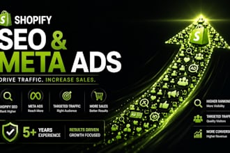 do shopify SEO optimization and meta facebook ads setup
