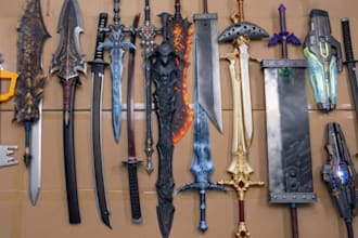 3d sword 3d weapon 3d sword stl armor accessories props 3d printable stl file
