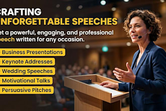 write a powerful, emotional speech for weddings, business, politics or keynotes