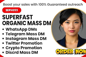 do instagram mass dm facebook mass dm linkedln outreach marketing whatsapp dm VA