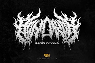 design a brutal grindcore metal logo for your band