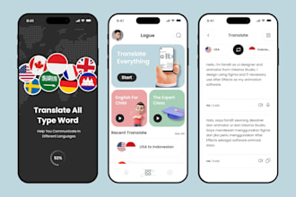 develop arabic learning app, kid learning app, language app, translator app