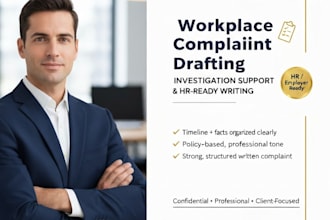 professionally draft your HR complaint for a workplace investigation