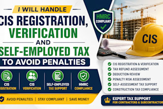 handle cis registration, verification, and self employed tax to avoid penalties