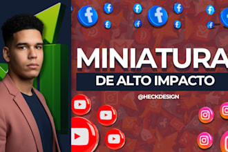diseñaré miniaturas de youtube increíbles y llamativas