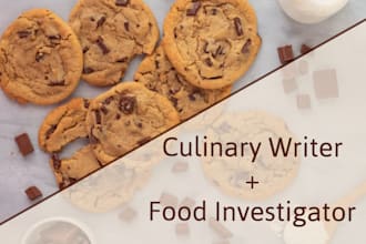 write SEO food articles as food writer