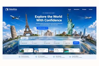 design tour website, travel website, travel agency website, tour booking website