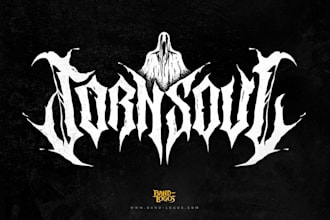 design an oldschool death metal band logo