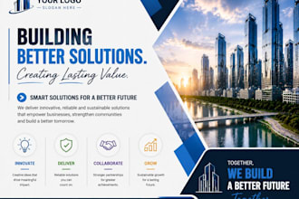 create a modern geometric banner design for your brand