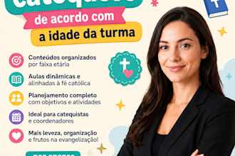 eu vou montar seu cronograma de aulas da catequese católica