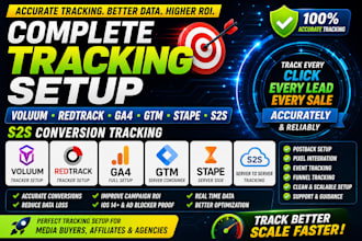 setup voluum redtrack ga4 gtm stape s2s conversion tracking