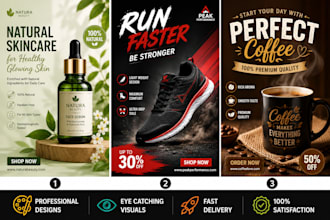 create attractive product promotional posters