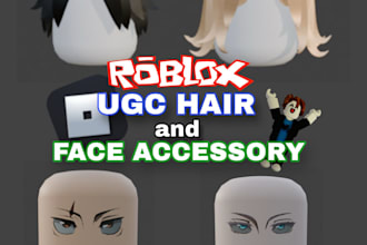desing custom roblox ugc hairs and face accessorys for you