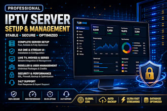 do complete iptv server setup with xtream ui or xui one panel