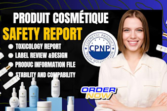 notify cpnp scpn cosmetic product safety data sheet  taxicology report in eu uk