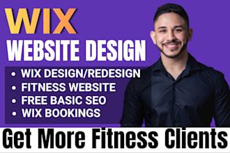 build wix fitness website design, wix fitness website redesign for bookings
