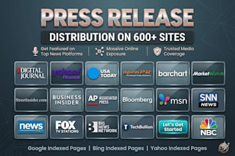 press release distribution and writing to 550 news sites