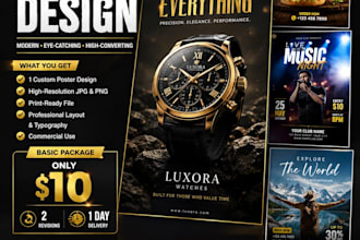 create luxury modern poster designs for your brand