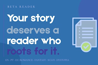 beta read your short novel and provide feedback on characters, plot, etc