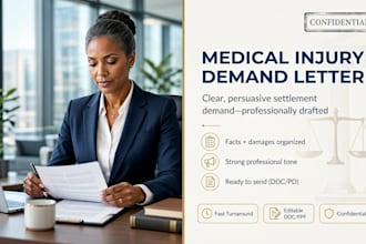 write a powerful medical injury demand letter for your settlement claim