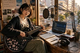 write and sing anime opening and ending song lyrics in japanese style